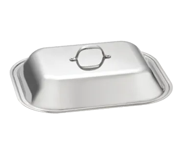 TableCraft CW2034L 16-5/8" x 13-5/8" Rectangular Domed Stainless Steel & Aluminum Lid, NSF