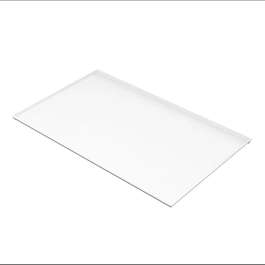 TableCraft CW2111W Aluminum Tray, 21" x 12-7/8" x 1/2", White, Nylon-Coated Cast Aluminum, NSF