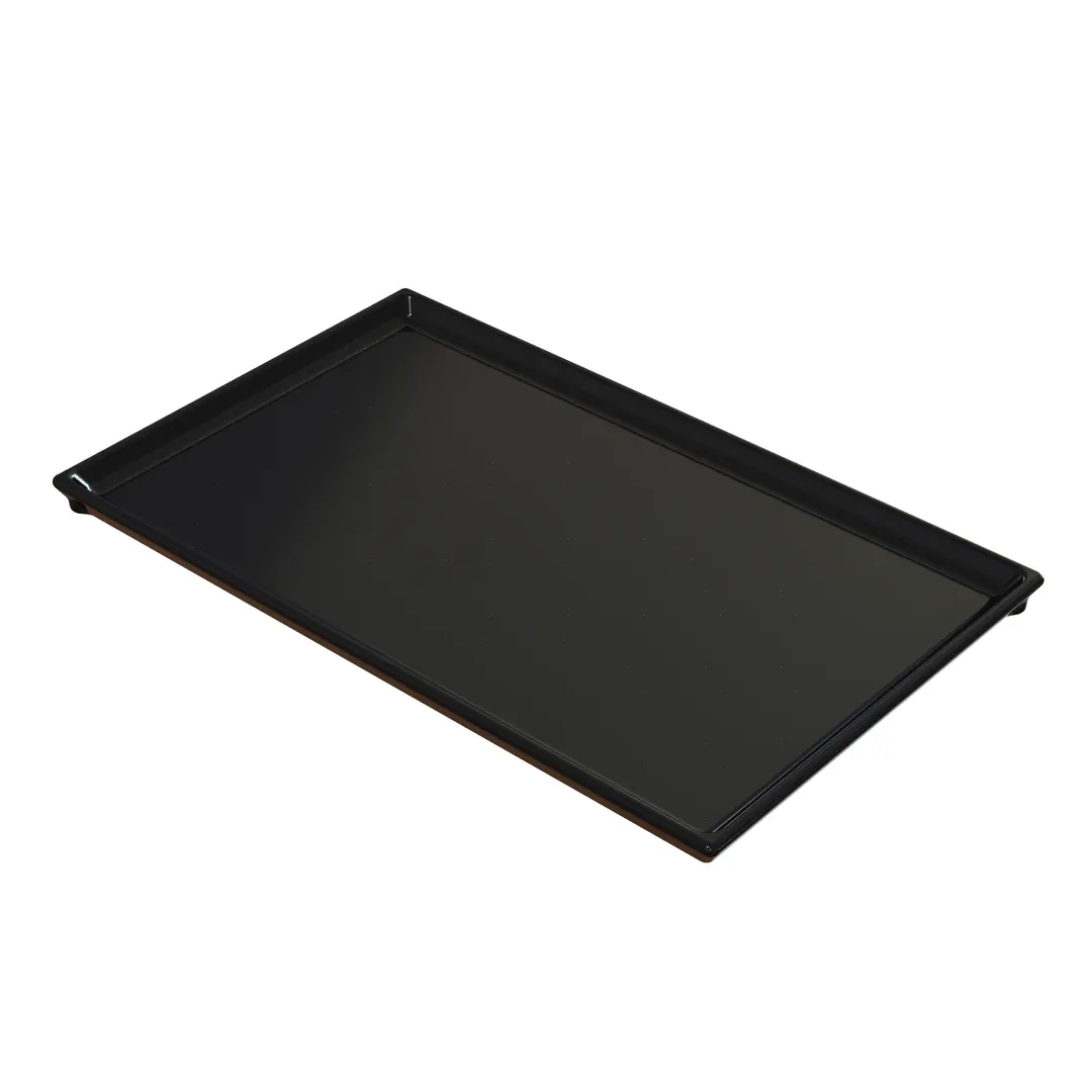 TableCraft CW2115BK - 10-1/2" x 6-1/2" Black Al Cooling Plate Tray, Dishwasher Safe, Cold Holding