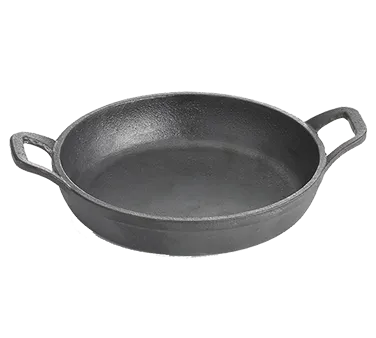 TableCraft CW30104 Mini 12oz Cast Iron Baking Dish, 5.5" Dia, 1.125" H, Handles, Non‑Stick, Hand Wash