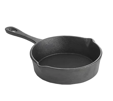TableCraft CW30108 Mini Cast Iron Fry Pan, 12 oz., 5" Dia., 1-1/2" H, Single Handle, Hand Wash Only