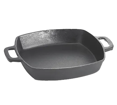 TableCraft CW30114 Cast Iron Fry Pan, 2-1/4 Qt, 9-7/8" Square, Dual Handled, Induction Ready