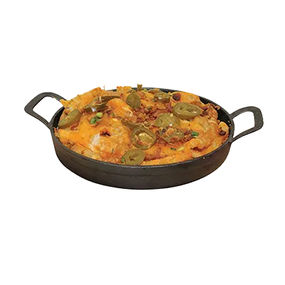 TableCraft Products CW30152 - 24oz 8" Cast Iron Fajita Platter with Handles, Hand Wash, Round 10"