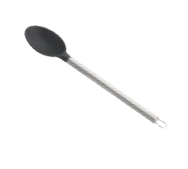 TableCraft Products CW400 - 13"-14" Serving Spoon, Insulated Black Silicone Head, Stainless Handle