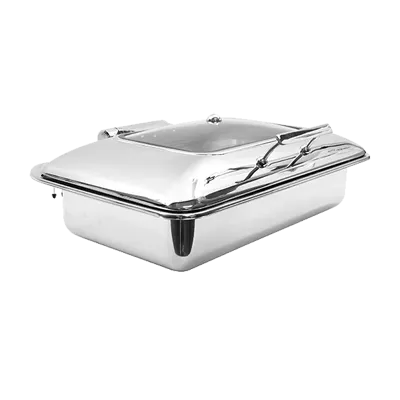 TableCraft CW40161 9‑qt Induction Chafing Dish, 22‑7/8"×17‑1/4"×8‑1/4", Stainless Steel, Cover