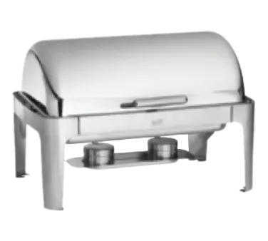 TableCraft CW40167 Fuel Chafer Dish, 9 Qt, 25" x 17" x 17", Steel, Roll‑Top Lid, Steam & Water Pans