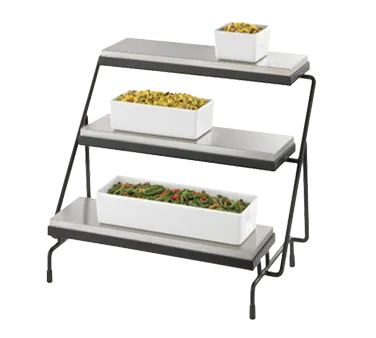 TableCraft CW40309C 3-Tier Black Steel Display Stand, 24-3/4" x 17" x 19-3/4" 3 Cooling Plates