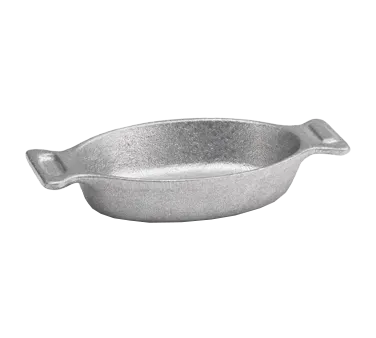 TableCraft CW4044LG - 8oz Lime Green Oval Baking Dish, 8" x 3-7/8" x 1-3/8", Double Handled