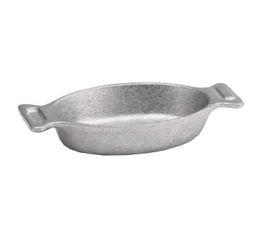 TableCraft CW4044PB 8oz Oval Blue Duracoat Bake Dish 8"x3-7/8"x1-3/8" Cold Hold Dishwasher Safe NSF