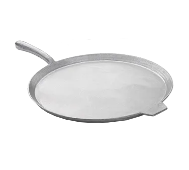 TableCraft CW4110BR Pizza Pan - 14" Round -1/2" Thick Brown Duracoat Cast Al Handle Dishwasher Safe NSF