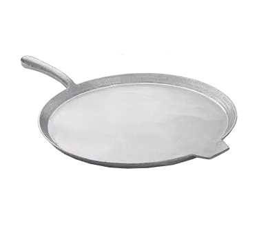 TableCraft CW4110LG Pizza Pan - 14" Round, -1/2" Thick, Lime Green Duracoat Cast Aluminum, Cold-Holding