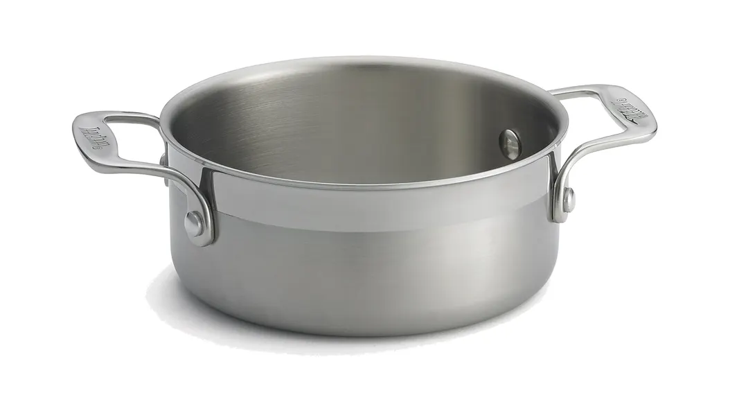 TableCraft CW7002 2-Qt Sauce Pan, 6-3/4" Dia., Tri‑ply SS/Al, Brushed, Induction Ready