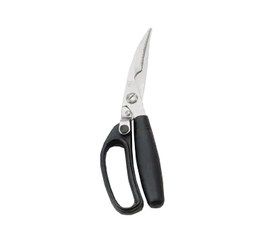 TableCraft Products E6607 Poultry Shears, 9-1/2" x 2-5/8" x 1", Soft Grip Handle, Stainless Black