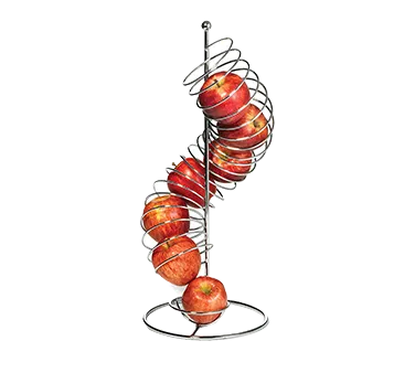 TableCraft FSP1507 - Meranda Fruit Basket 9" x 9" x 18-1/2" H, Chrome Plated Metal, Hand Wash Only