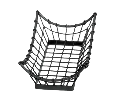 TableCraft GM1608 Metal Serving Basket, 15" x 8" x 4-1/4", Black Powder Coated, Hand Wash