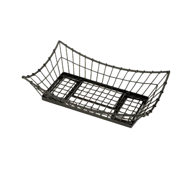 TableCraft GMT2113 Metal Serving Basket, 21" x 13" x 5.5", Black Powder Coated, Adjustable Food Basket