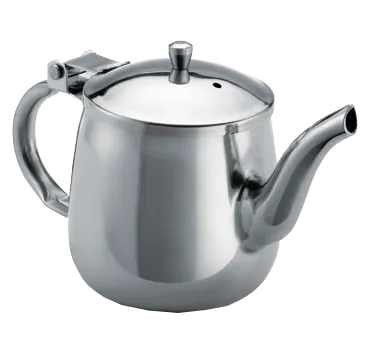 TableCraft GN10 - 10oz Gooseneck Stainless Teapot, Mirror, 6-1/4" x 3" x 4", Dishwasher Safe, Lid
