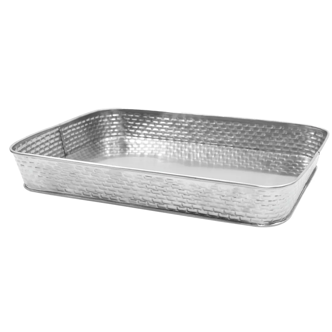 TableCraft GPSS120 Serving Platter, 12" x 9" x 1-7/8", Stainless Steel, Dishwasher Safe - 1/Each