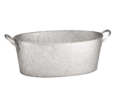TableCraft GT2313 Beverage Tub – 4-2/5 Gal, 22.75" x 13.25" x 7.5", Oval, Galvanized Steel