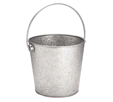TableCraft GT87 Serving Pail – 1-1/4 Gal, 8" Dia x 7" H, Galvanized Steel, Round Handle