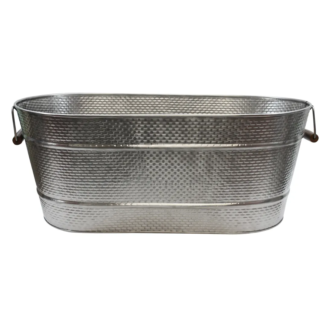 TableCraft GTSS2313 Beverage Tub, 12-3/4‑Gallon (27½" x 15" x 10¾"), Stainless Steel, Brick
