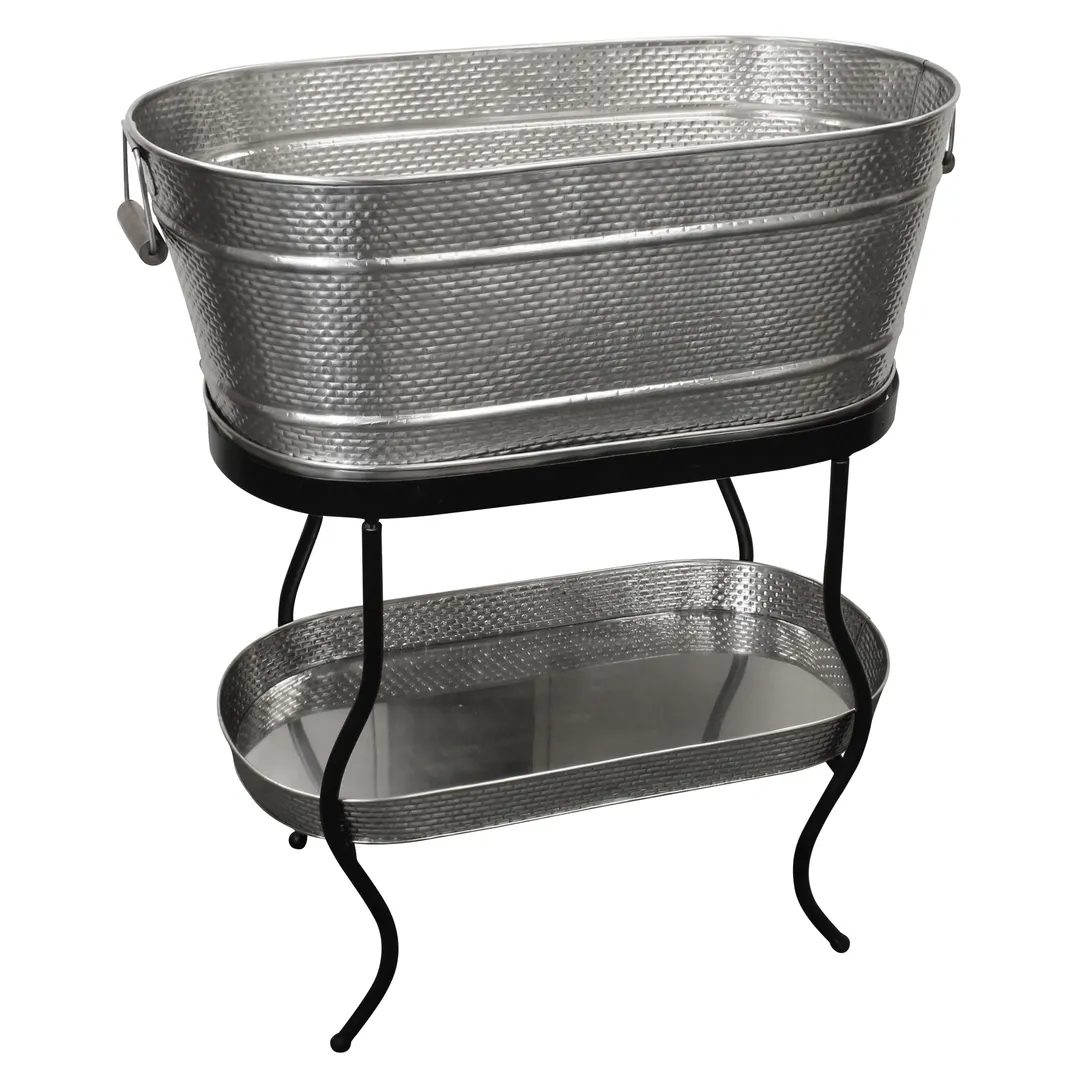 TableCraft GTSS2313N - Brickhouse Beverage Tub Set 27-1/2" x 15" x 32" 12-3/4 gal stainless steel Set
