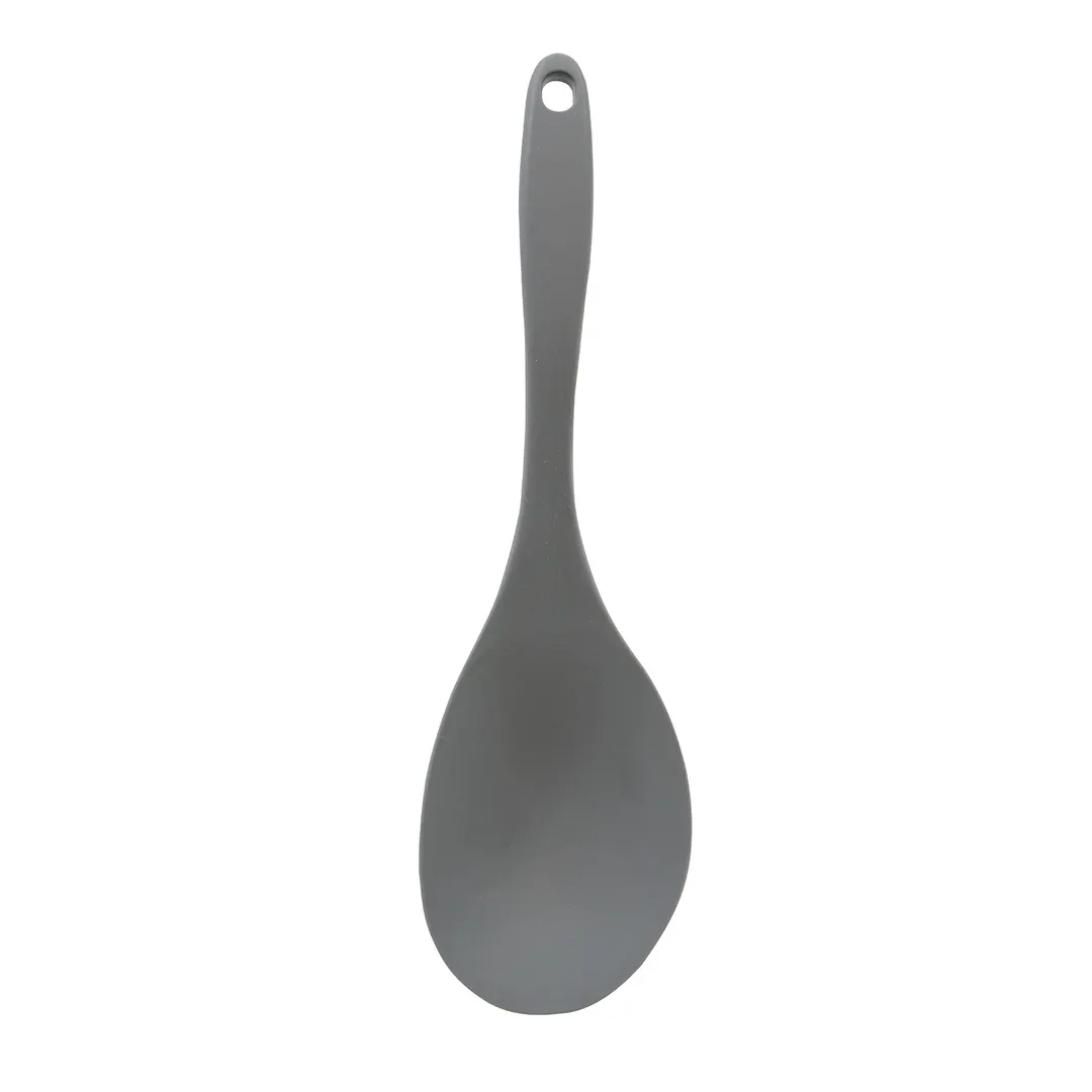 TableCraft Products H3902GY Serving Spoon, 11-5/8" Gray Silicone, Heat‑Resist to 400°F/204°C, BPA‑Free