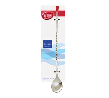 TableCraft H501K Bar Spoon – 10"-11" Stainless Steel, Dishwasher Safe, Display Pack