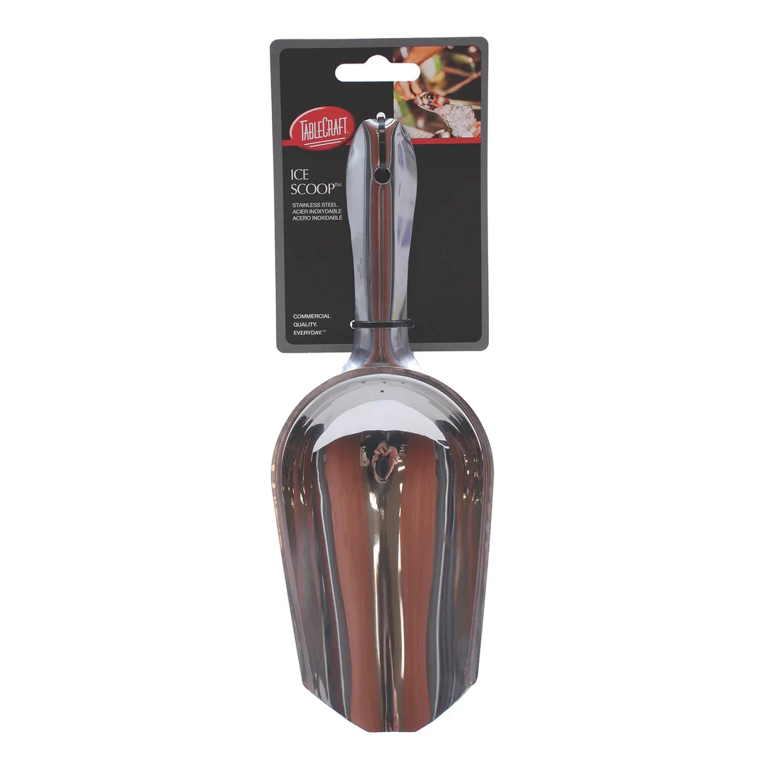 TableCraft Products H512 Cash & Carry Ice Scoop, Stainless Steel, Round Bottom, Dishwasher Safe
