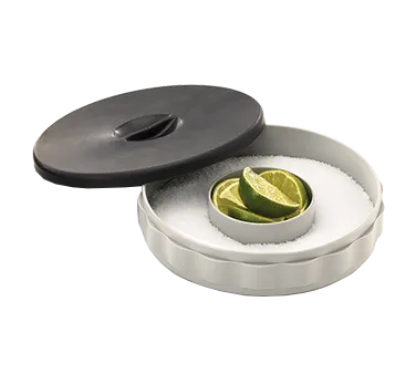TableCraft H634 Margarita Glass Rimmer, 2-Piece Polypropylene, Dishwasher Safe, Plastic Lid