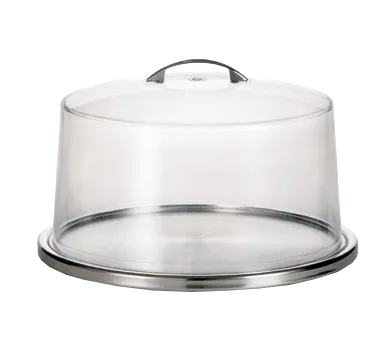 TableCraft Products H820P422 Cake/Pie Display Stand, 13" Dia., 8" Height, Stainless Steel Metal Handle