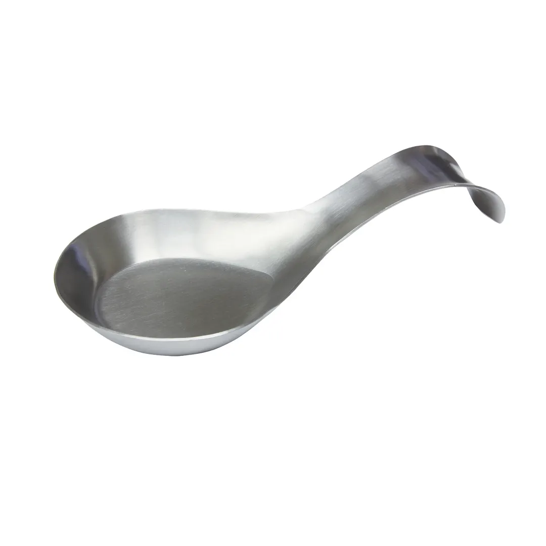 TableCraft HB1 Spoon Rest - 8" x 3-7/8" x 1-5/8", Stainless Steel, Brushed, Dishwasher Safe
