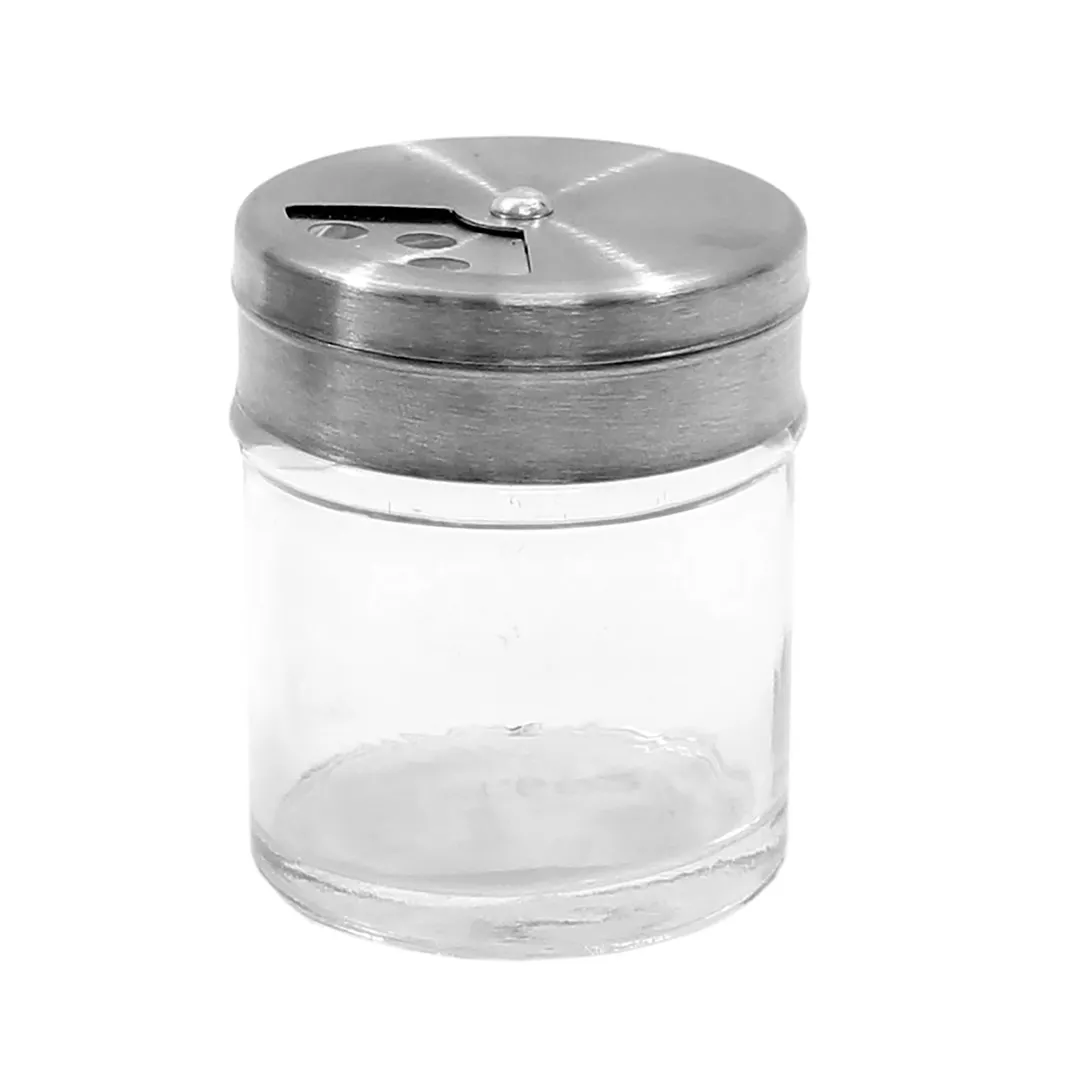TableCraft Products HGJ15RT Glass Storage Jar, 1-1/2 oz, Rotating Top, Clear