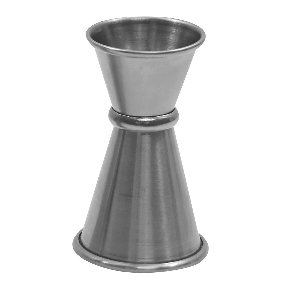 TableCraft Products JJ1202 Jigger, 1/2 oz & 1 oz Dual Measure, 18/8 Stainless Steel, Dishwasher Safe