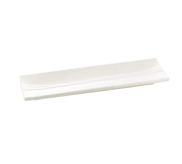 TableCraft M206 Serving Tray - 20" x 6" White Melamine Rectangular Dish 212°F Safe Dishwasher Safe