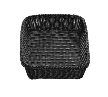 TableCraft M2493 Black Serving Basket 19" x 14" x 4" Hand-Woven Polypropylene, 150°F Heat-Resistant