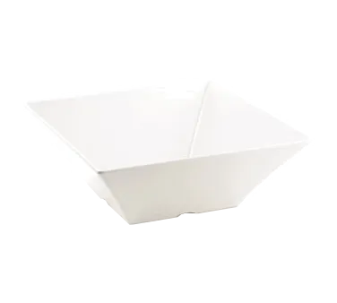 TableCraft MB166 – 13-1/4 Qt Square Melamine Bowl, 15.75" x 15.75" White, Heat Safe 212°F