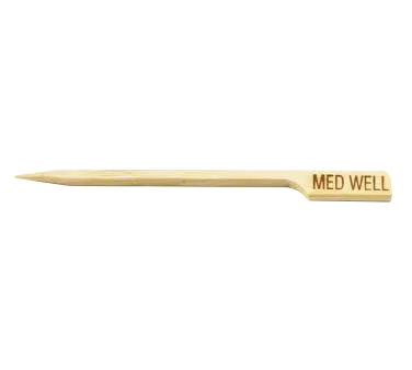 TableCraft Products MEDWELL Steak Marker Pick, 3-1/2" Medium Well, Bamboo, 100/Pack