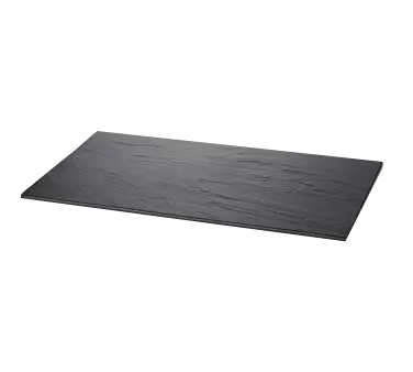 TableCraft MG1 - Black Slate Melamine Tray, 20-3/4" x 12-3/4", Dishwasher Safe, 212°F