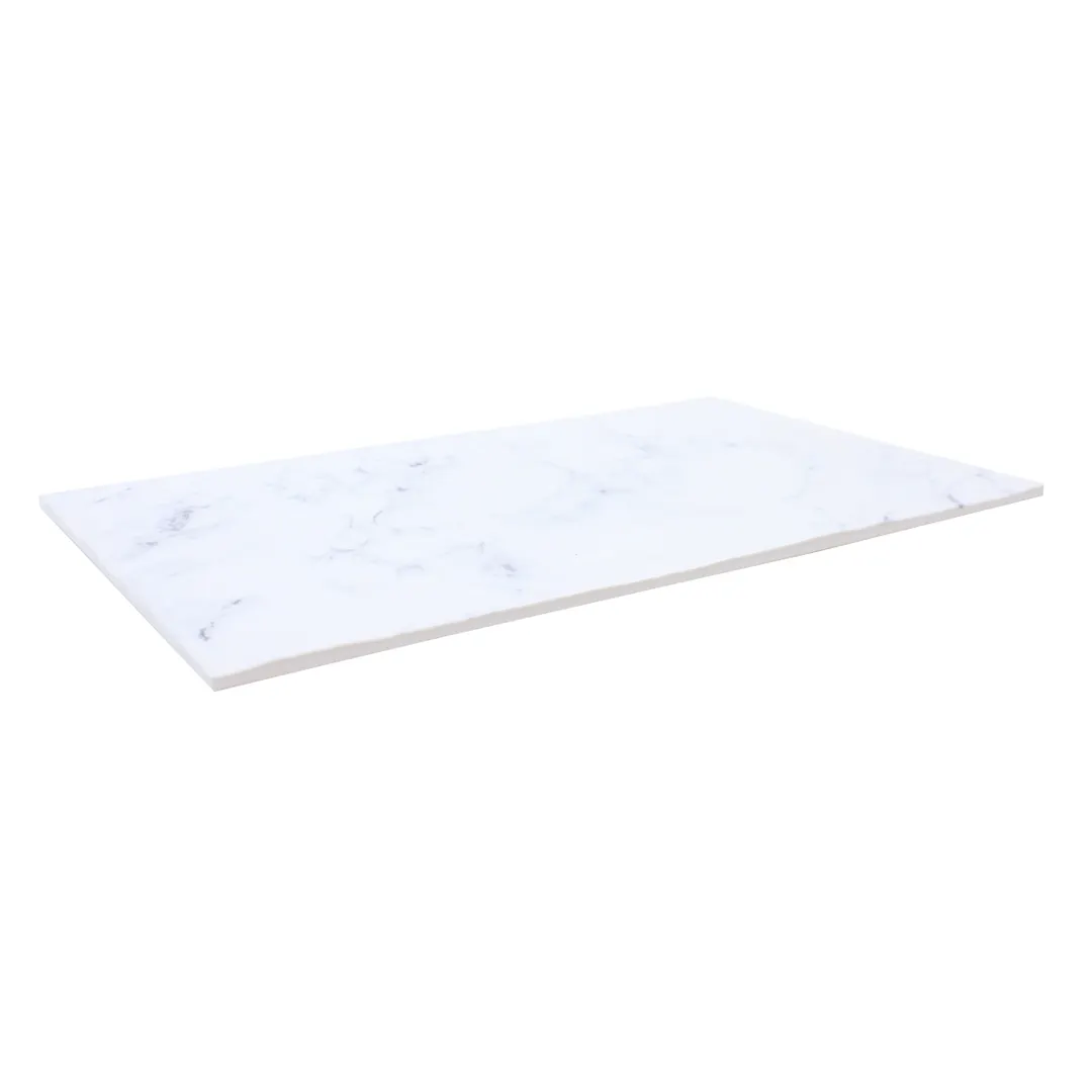 TableCraft MG1WM - White Marble Melamine Tray, 20-3/4" x 12-3/4", 212°F Safe, Dishwasher Safe
