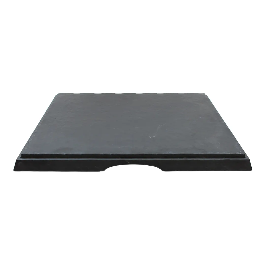 TableCraft MGD1616 Froststone Melamine Slate Tray 16-5/8" x 16-5/8" – 212°F Safe, Break‑Resistant
