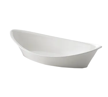 TableCraft MGMT2412 - 6 Quart Oblong White Melamine Bowl, 24" x 13" x 5.5", Dishwasher Safe - 1/Each