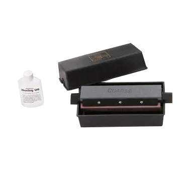 TableCraft MH-308 - 8" Three-Way Knife Sharpening System, Coarse/Medium/Fine Settings, Oil Included
