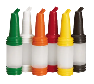 TableCraft N32A Cash & Carry PourMaster Unit, 1 Qt, Polyethylene, BPA‑Free, NSF, Assorted Caps