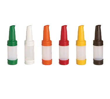 TableCraft Products N32VA PourMaster Unit, 1 Quart, Assorted Color-Coded Caps, BPA Free