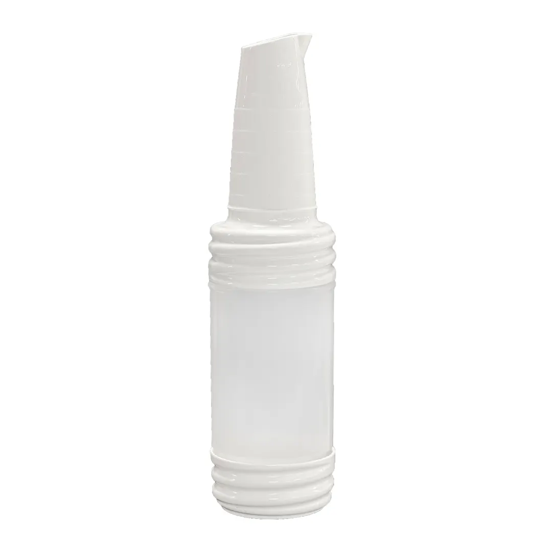TableCraft Products N32VW PourMaster Bottle, 32 oz, White, V-Neck Top, Dishwasher Safe