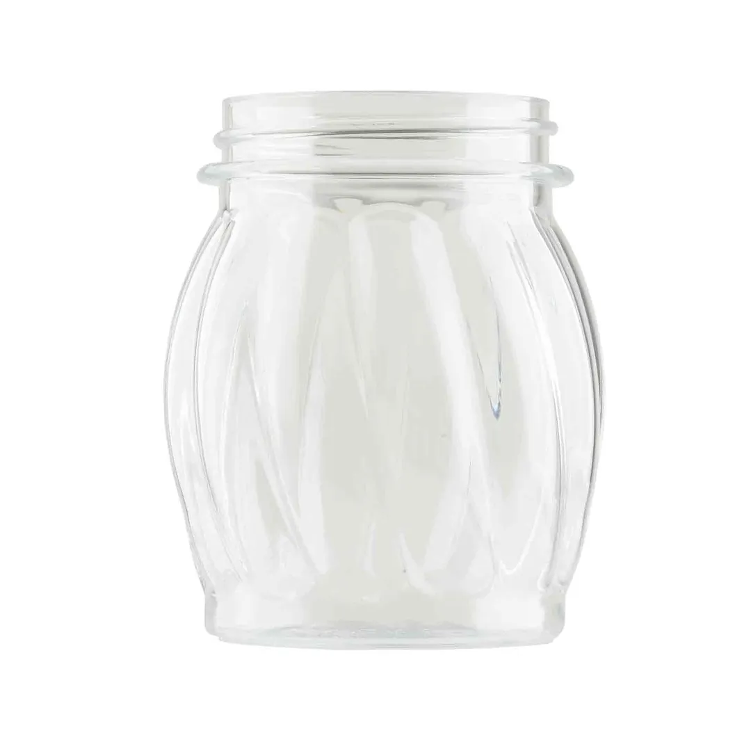 TableCraft Products P260J-1 - 6-9 oz Glass Cheese Shaker, Swirl Jar, Handleless, Smallware Tabletops