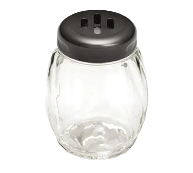 TableCraft P260SLBK Cheese & Spice Shaker, 6oz, Black Slotted Plastic Top, BPA‑Free