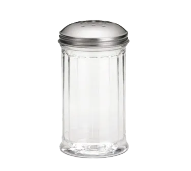TableCraft P800 Cheese Shaker – 12 oz., 3-1/16" dia × 5-5/8" H, Poly, Stainless Steel Top, Metal