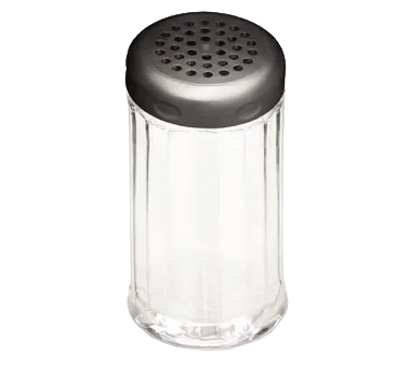 TableCraft P800BK Cheese Shaker, 12-oz, 3-1/16" Dia x 5-5/8" H, Polycarbonate, Black Perforated Top